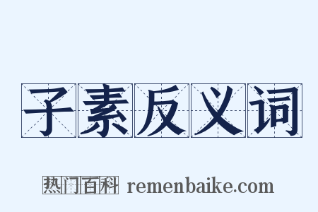 子素反义词是什么意思的图片